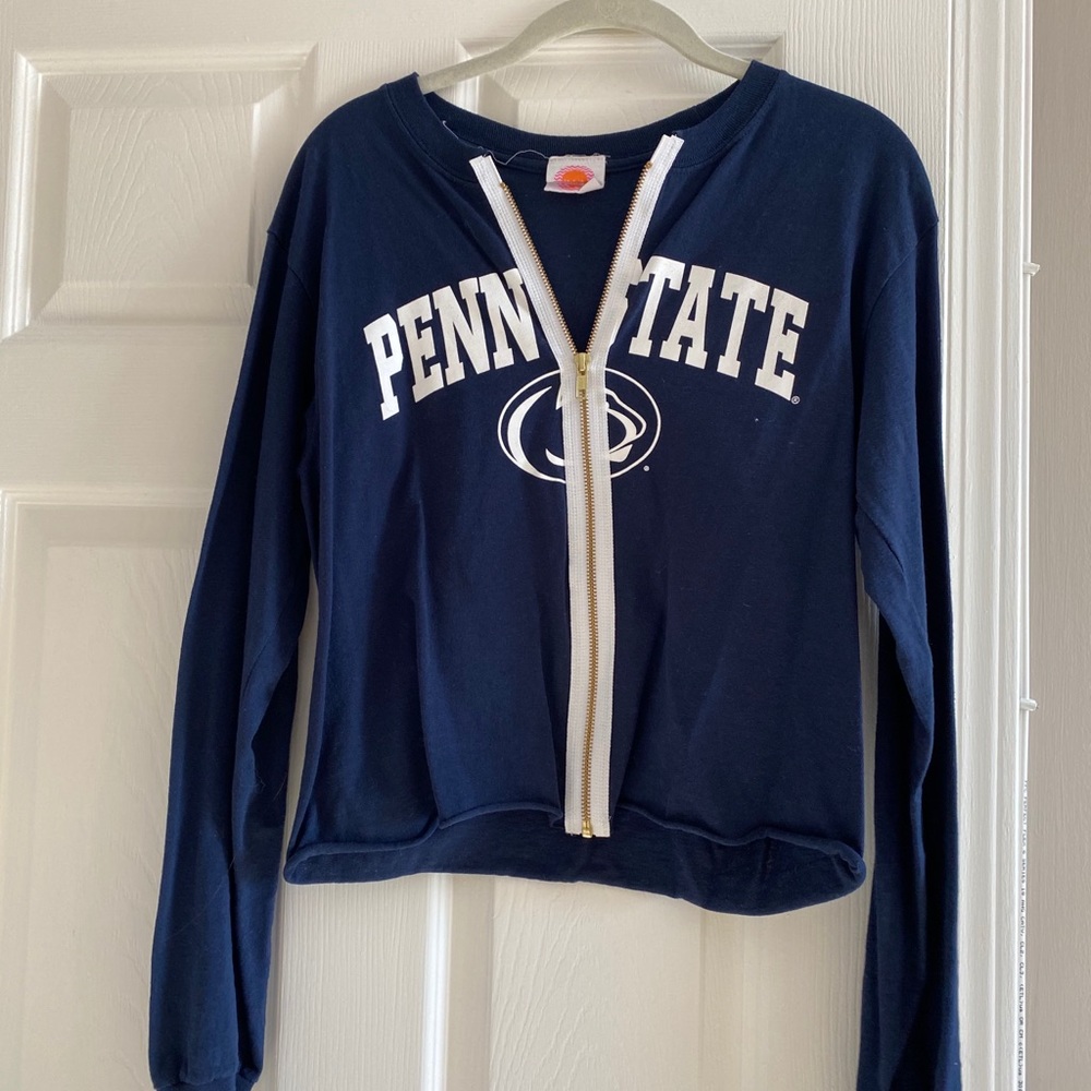 Lojo bands cropped penn state zip up tee